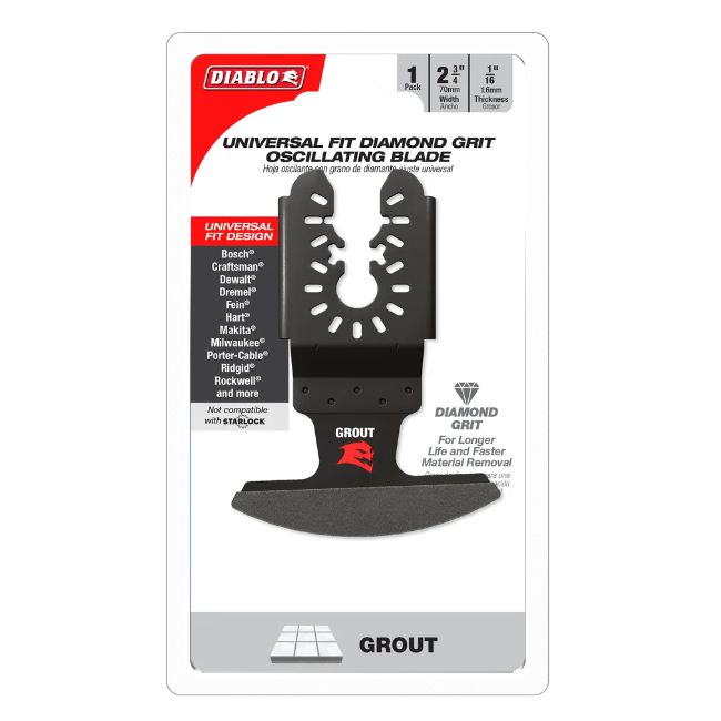 Universal Fit Diamond Grit Oscillating Blade for Grout